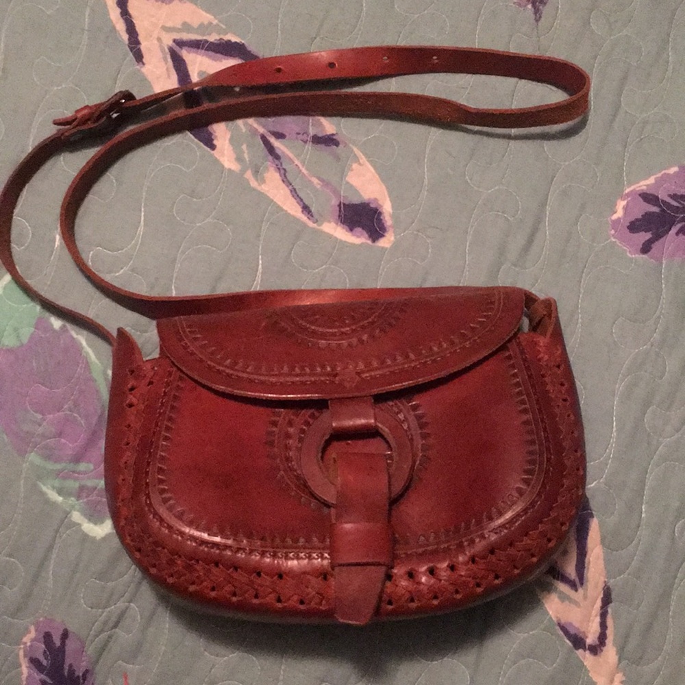 Leather cross body Purse